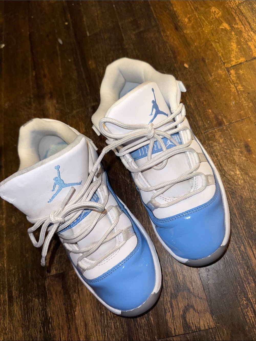 Jordan Kids' White and Light Blue High-Top Sneakers